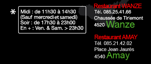 Ouvert tous les jours de 11h30 à 14h30 sauf les mercredis et samedis